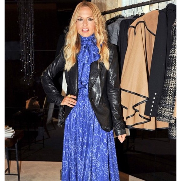 Rachel Zoe Vanessa Maxi Skirt Blue Silk XS - Picture 2 of 5